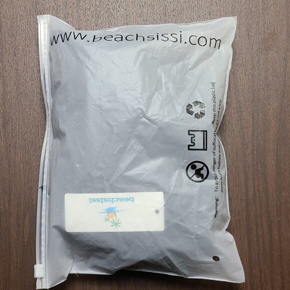 NWT Beachsissi Women’s Tankini Set Black Lace Top Black Bottoms M - Picture 8 of 8